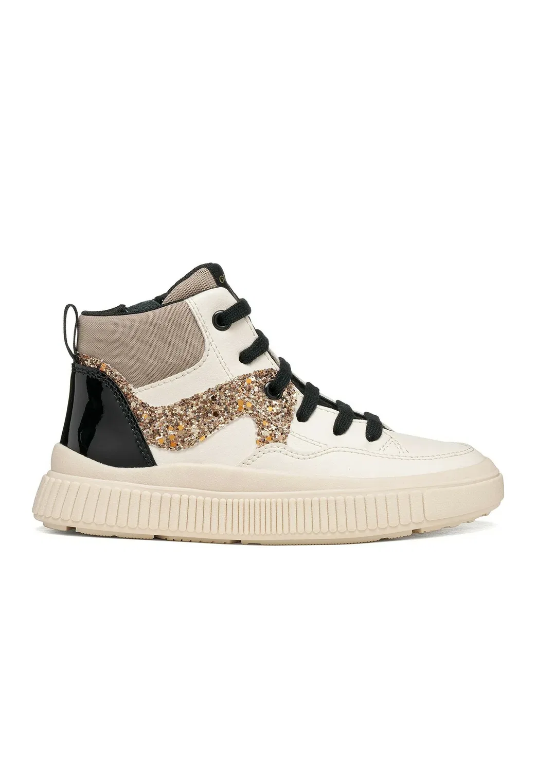 J laquinny girl - высокие кроссовки Geox, Light Ivory Light Bronze