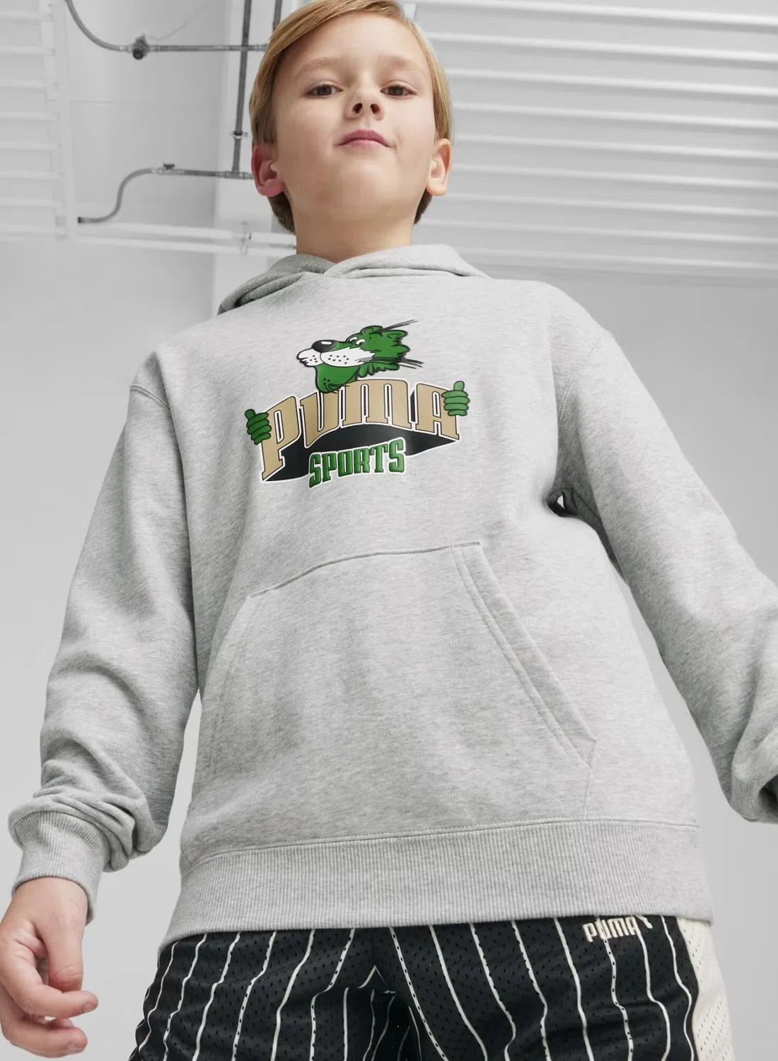 Худи с капюшоном серое Puma, серый