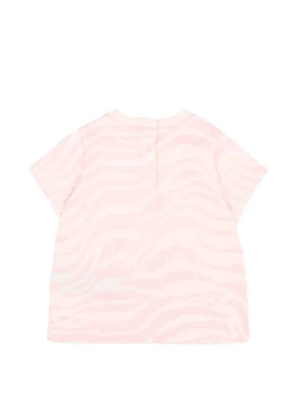 Футболка из хлопка с зебровым принтом Balmain Kids, розовый — фото 2