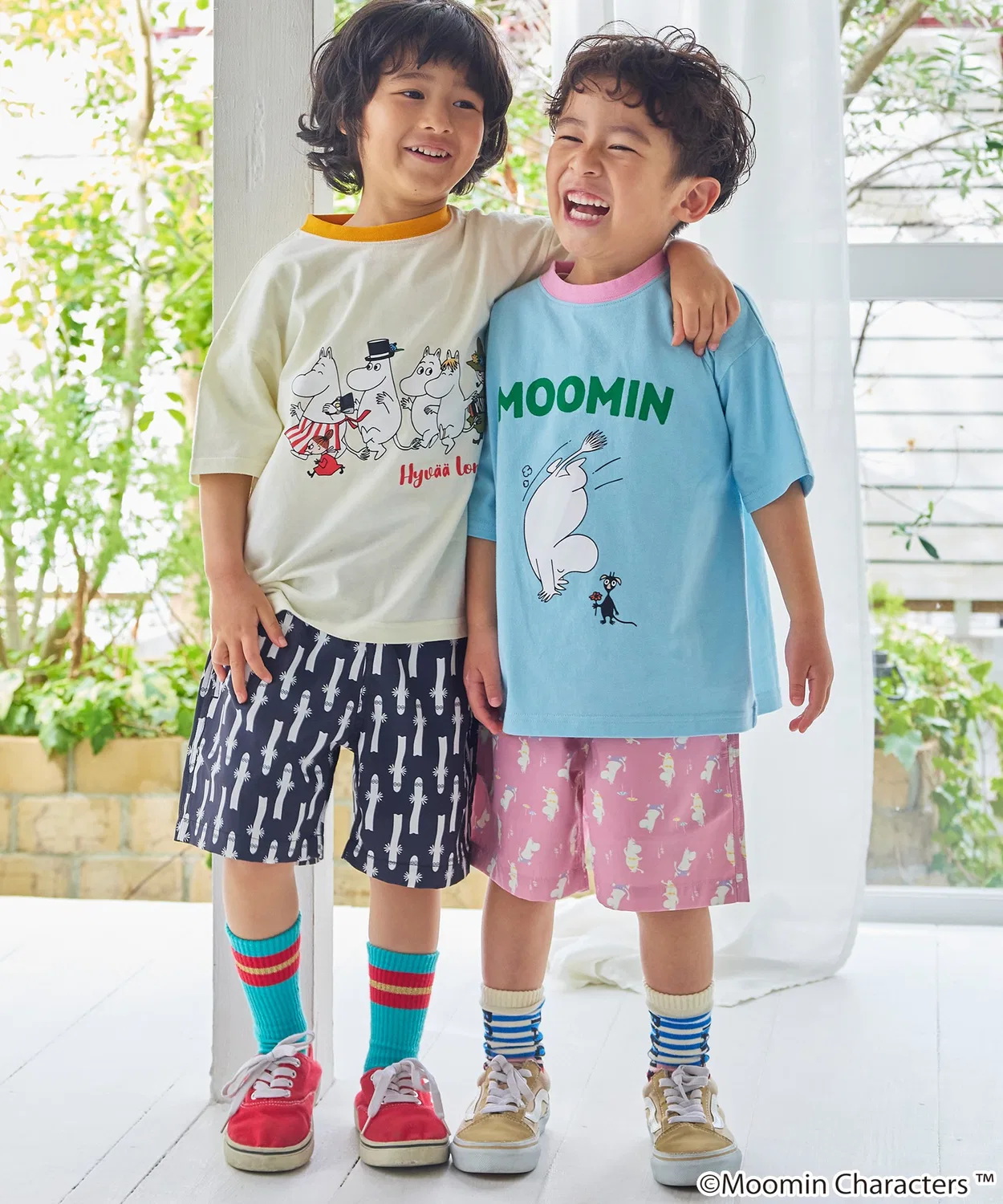 Детские шорты для девочек с принтом Муми-тролли MOOMIN, Green — фото 2