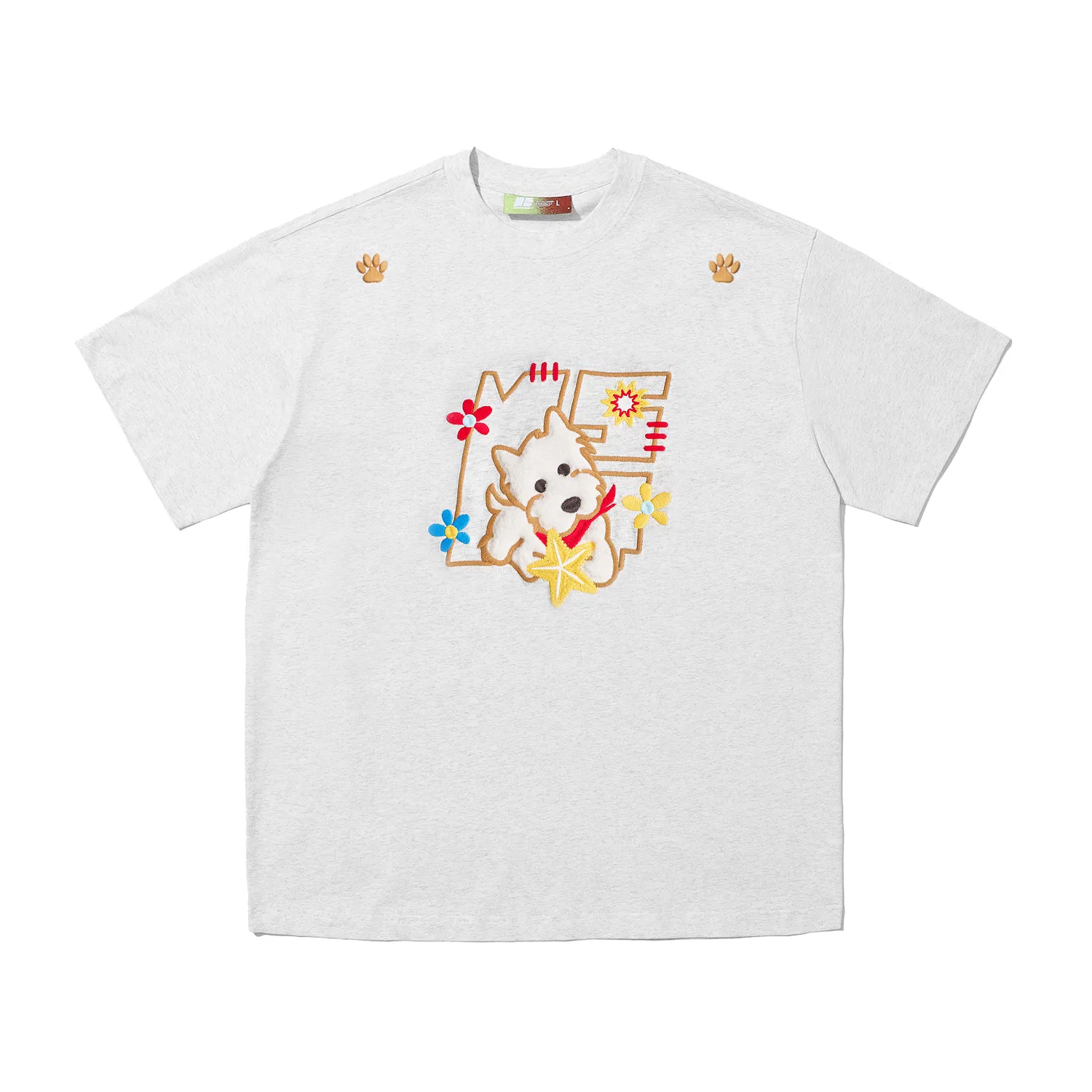 Детская футболка с круглым вырезом, тонкая Unisex Crew Neck Thin, NSTNEW START, White Heather Gray