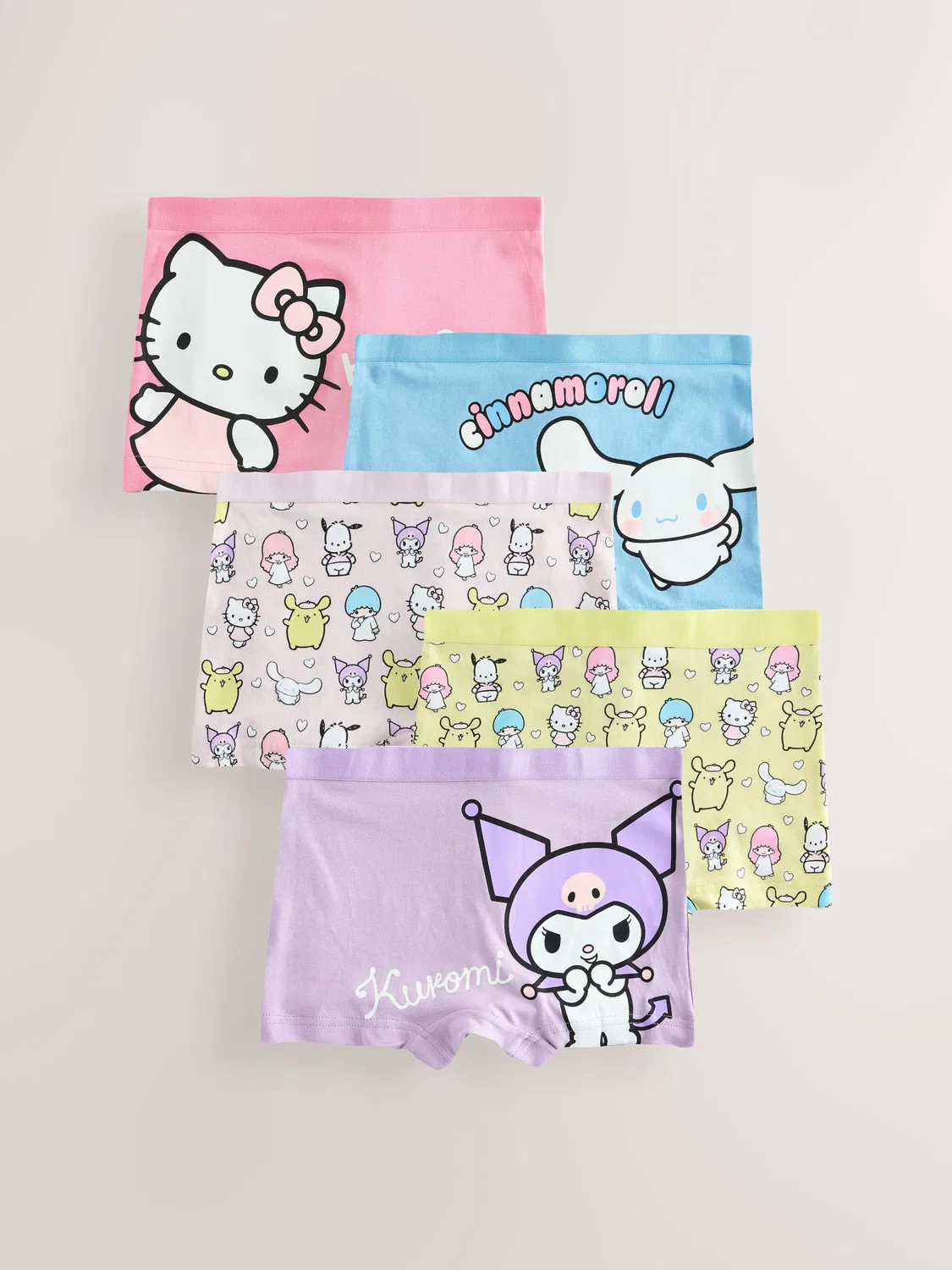 Шорты 5 пар Hello Kitty Next, розовый/сиреневый