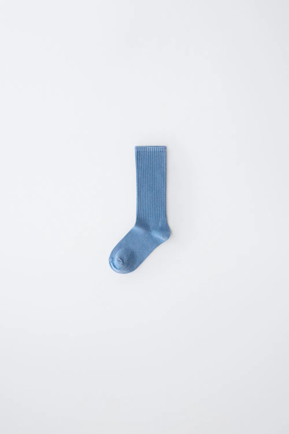 ДЛИННЫЕ ОДНОТОННЫЕ НОСКИ В РЕБРИСТУЮ ТКАНЬ ZARA, Blue