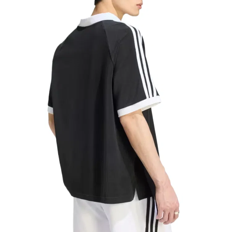 Женская футболка поло свободного кроя Adidas Originals, Black — фото 4