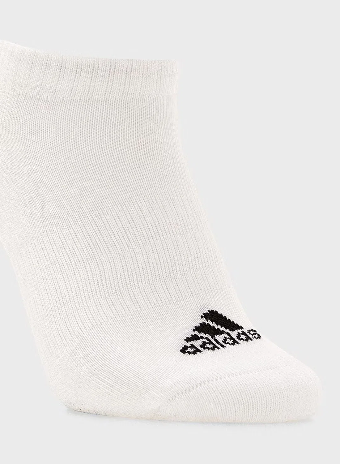 Носки низкие с амортизацией 3 пары Adidas, белый — фото 3