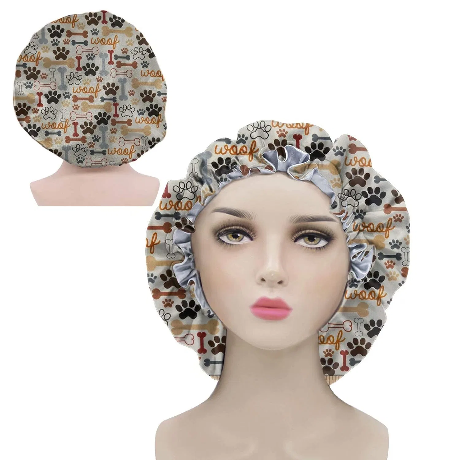 Шапочка для душа Satin Bonnet Hat, chaqlin, Dog Paw Print