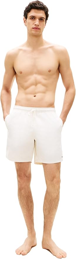 Плавательные шорты Tommy Hilfiger 7" with Drawstring Quick Dry, слоновая кость — фото 3
