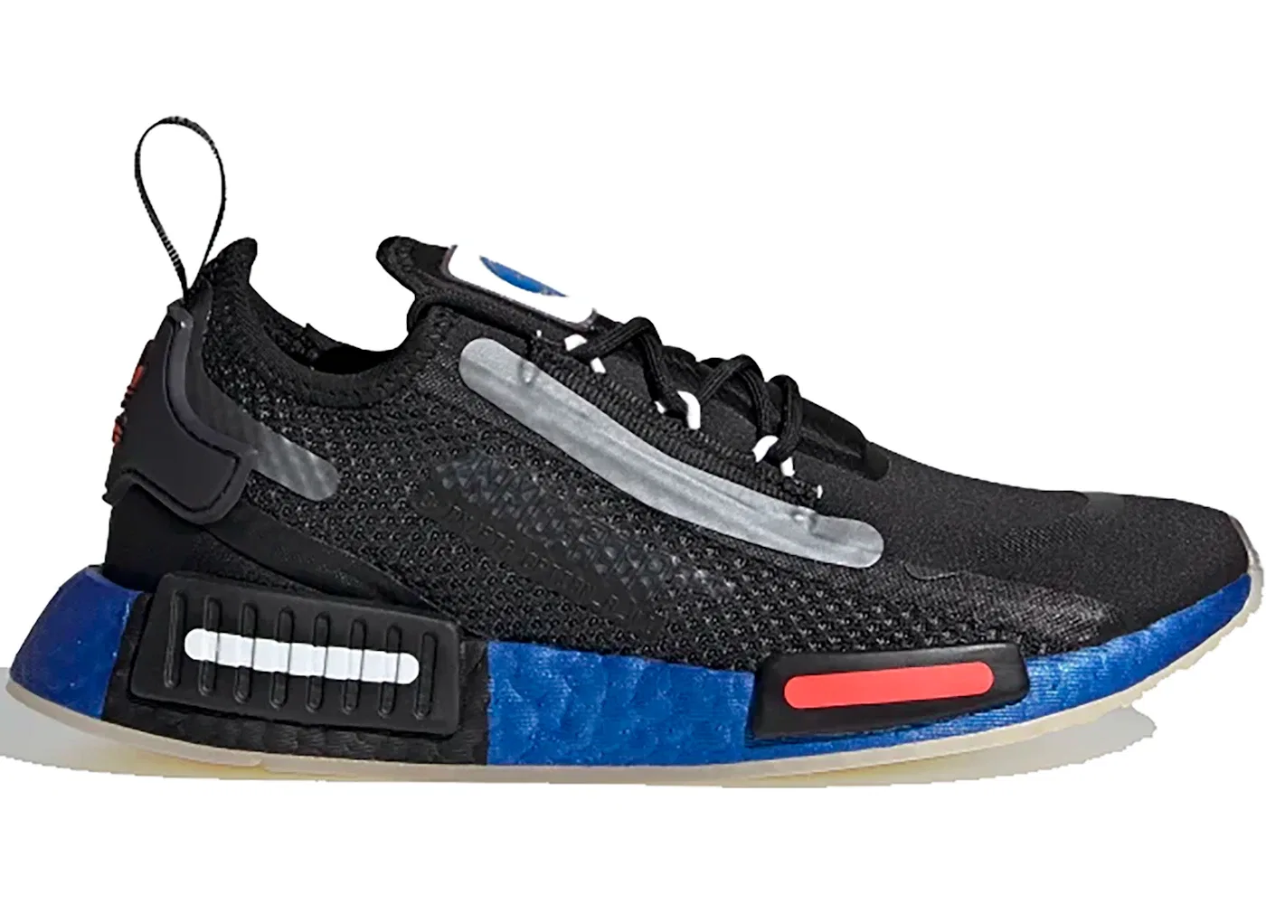 Детские кроссовки lifestyle с дизайном NASA Adidas NMD R1, Core Black/Core Black/Solar Red