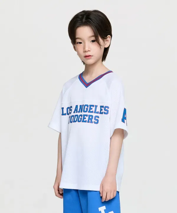 Футболка с коротким рукавом васити и сеткой, la Mlb Kids, белый — фото 4