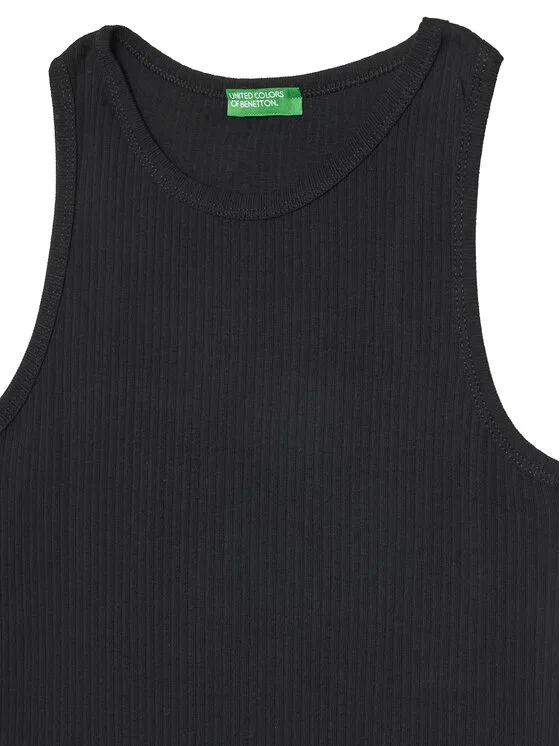 Майка slim fit United Colors Of Benetton, черный — фото 3