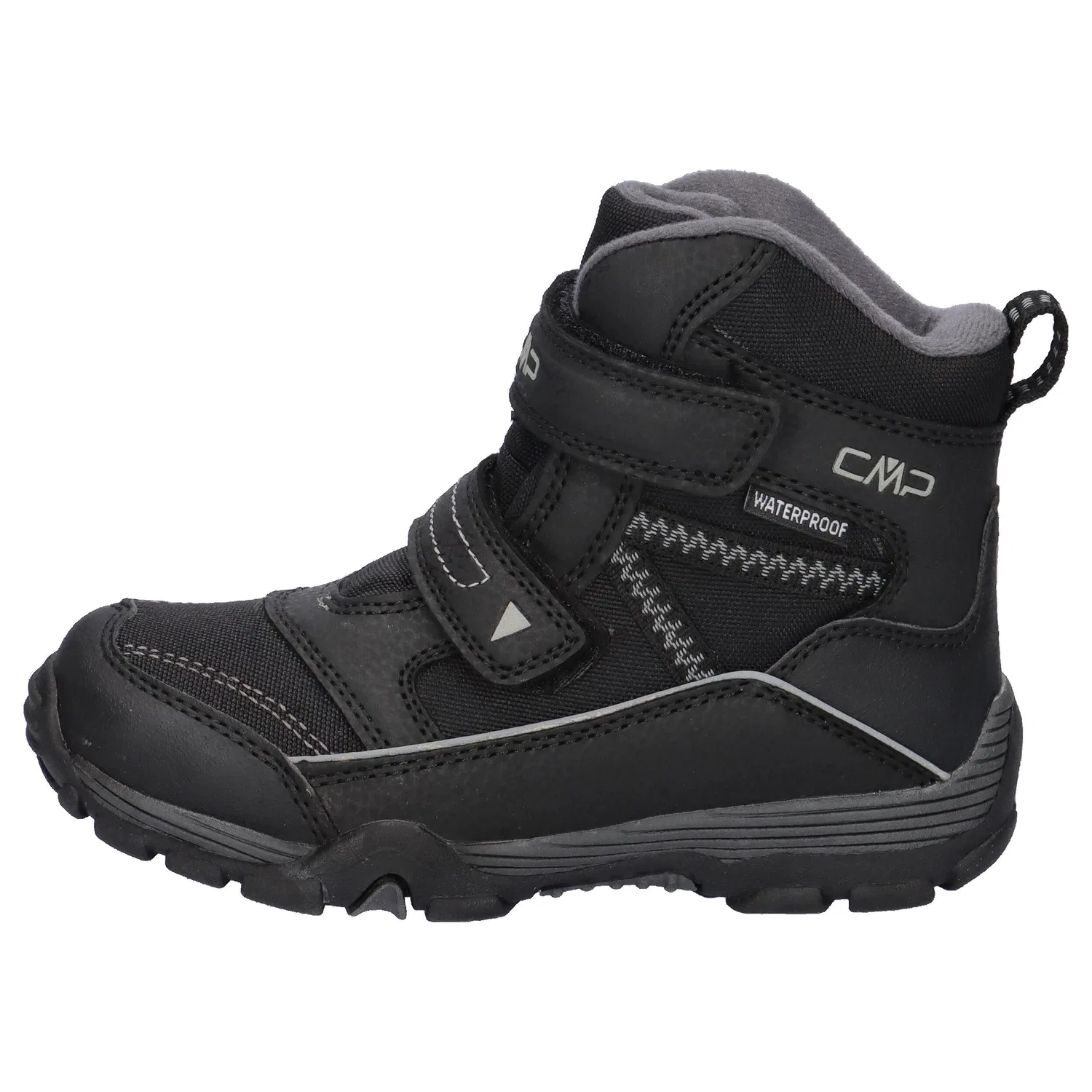 Детские зимние ботинки водонепроницаемые Pyry Snow Boot WP Cmp, Schwarz Grau — фото 2
