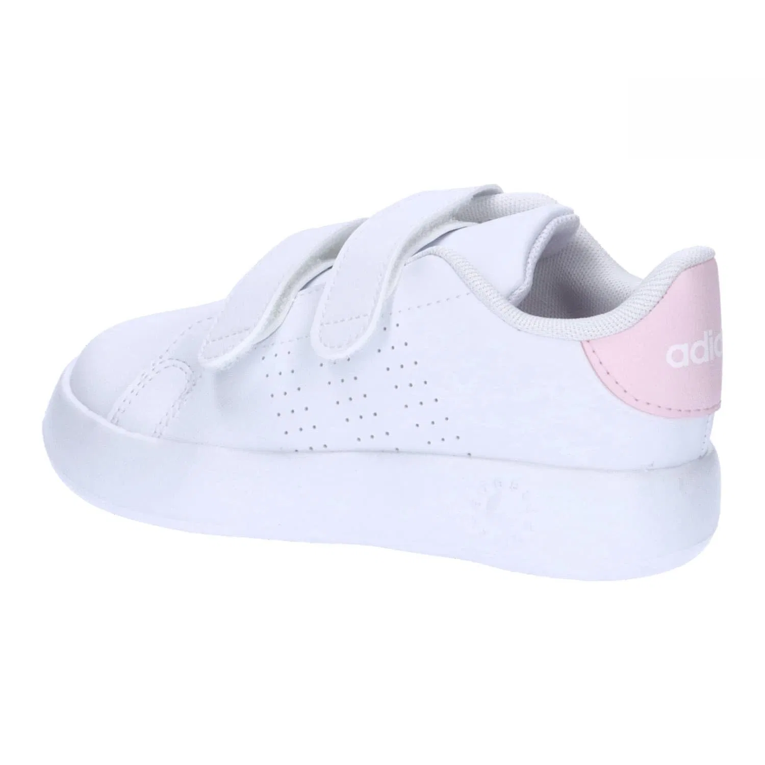 Детские кроссовки для мальчиков и девочек с липучкой Advantage Kids Adidas, Cloud White Cloud White Clear Pink — фото 3