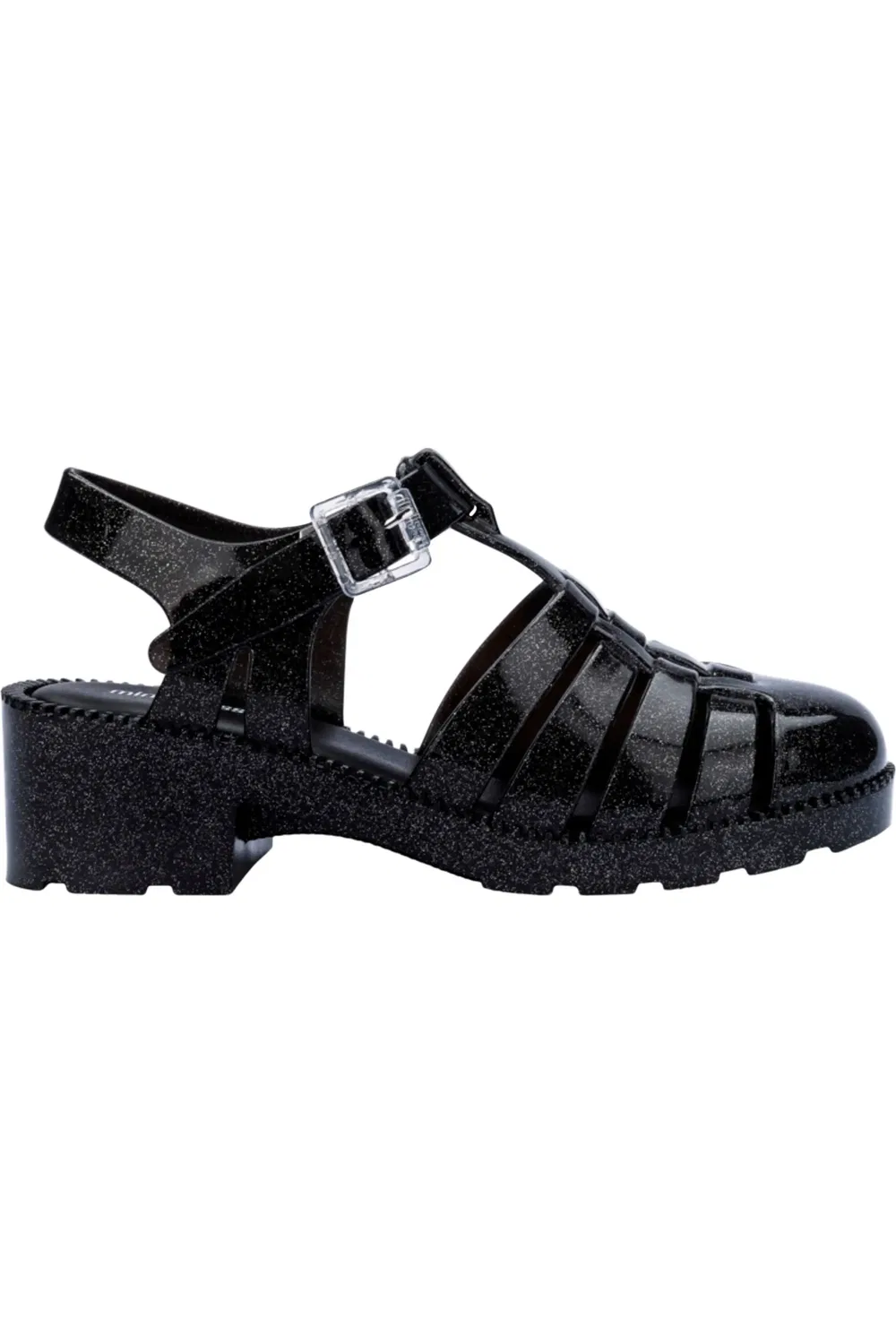 Детские сандалии рыбацкие на плоской подошве Posession Mini Melissa, Pearly Black — фото 2