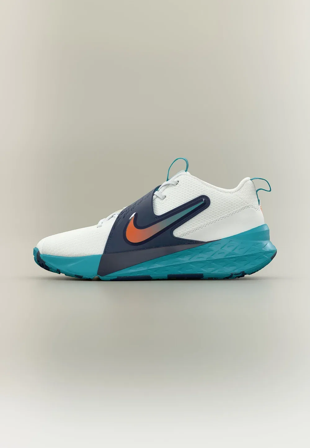 Баскетбольные кроссовки Team Hustle унисекс Nike Performance, Summit White/Safety Orange/Energy/Midnight Navy/Pure Platinum-Coloured