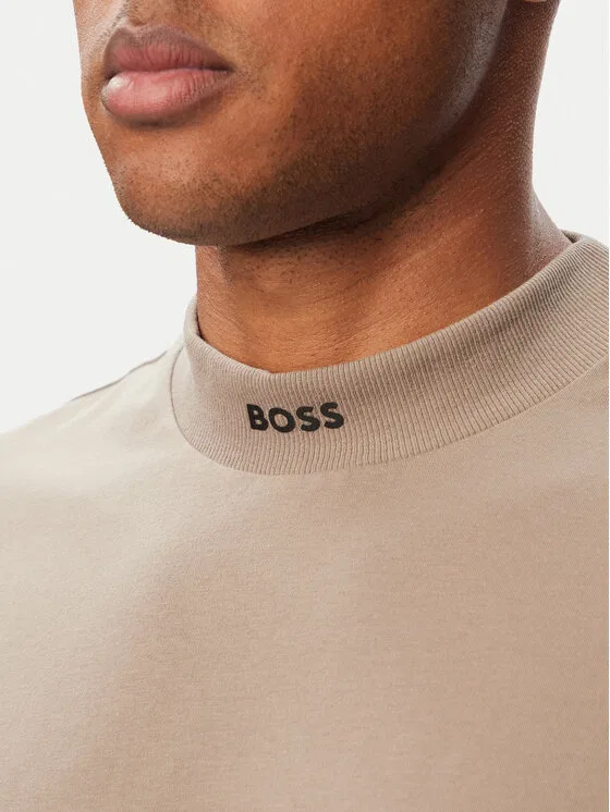 Футболка relaxed fit Tee Collar Boss, бежевый — фото 4
