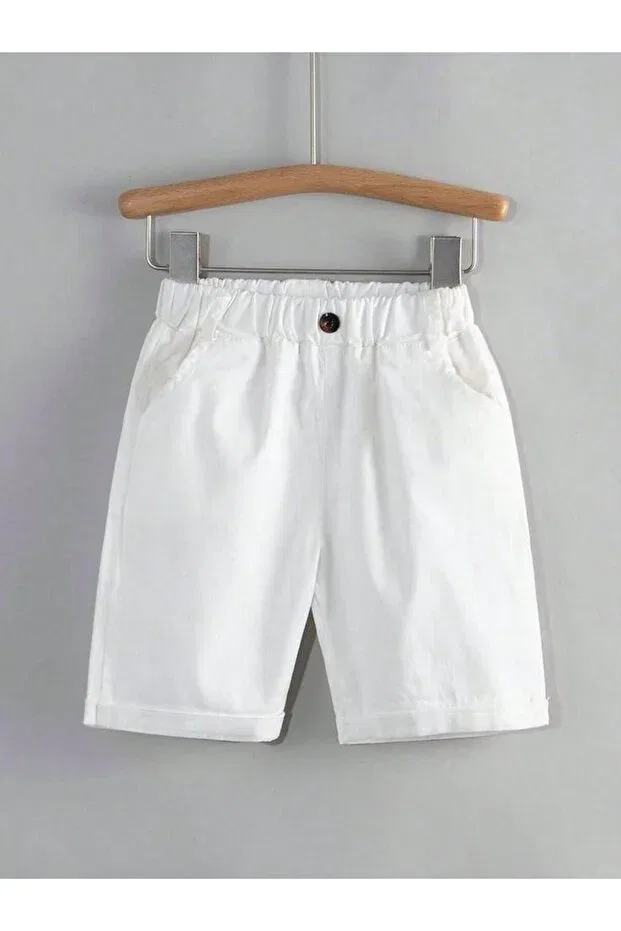 Детские шорты для мальчиков хлопковые Shop, White