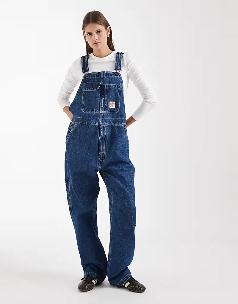Свободный джинсовый комбинезон Levi's Workwear, средне-синий
