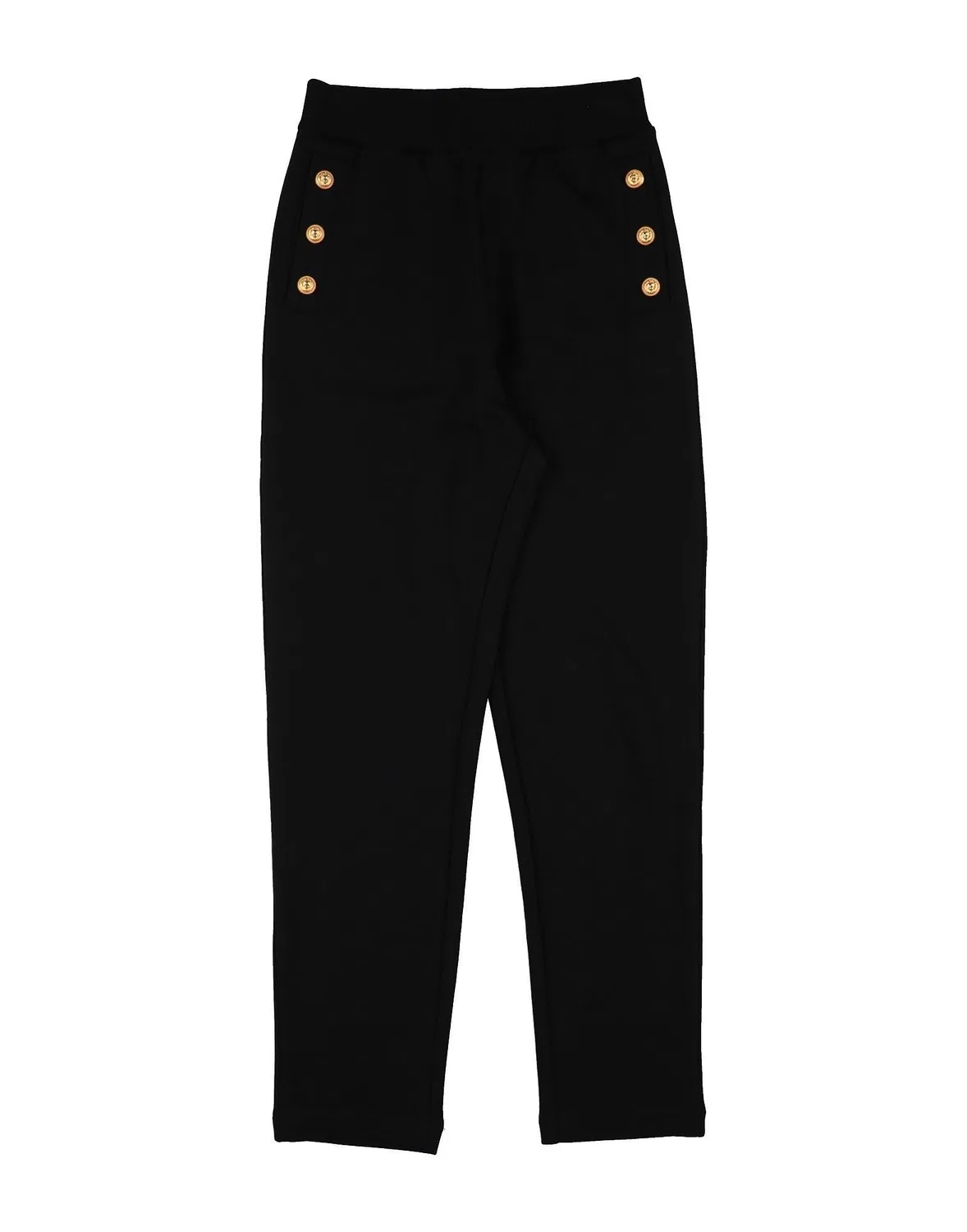 Детские штаны для девочек из французского терри Balmain, черный
