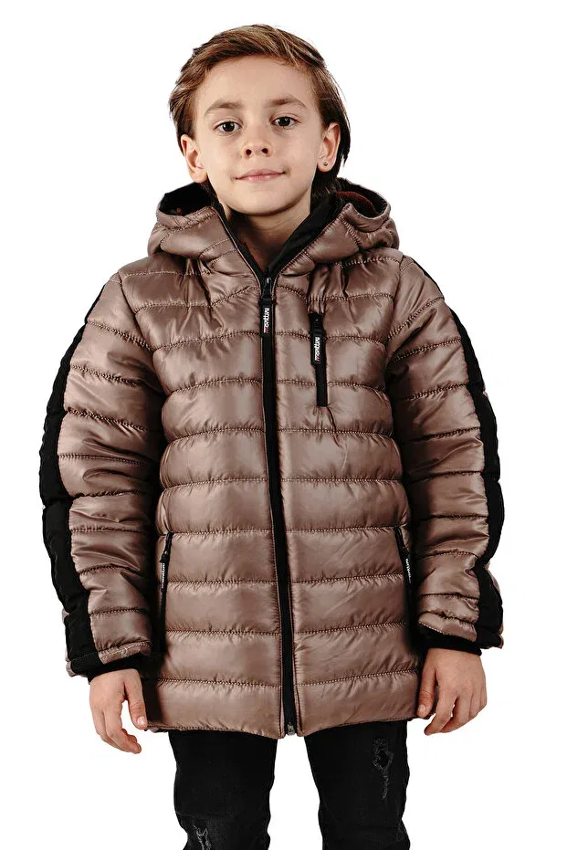 Детское пальто для девочек с капюшоном Basics Merdia, Brown