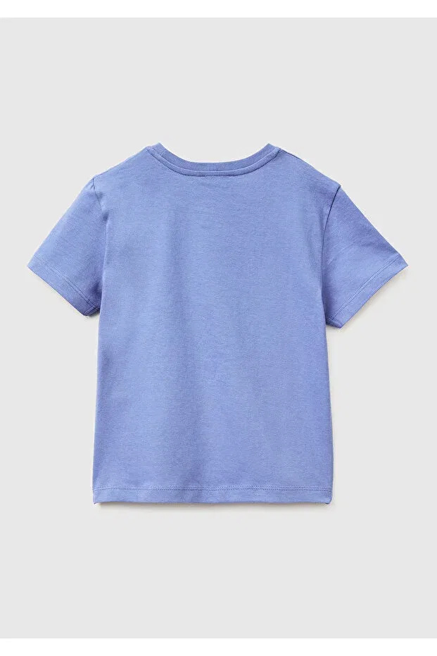 Детская футболка для мальчиков с принтом Aviator Blue United Colors Of Benetton, Aviator Blue — фото 2