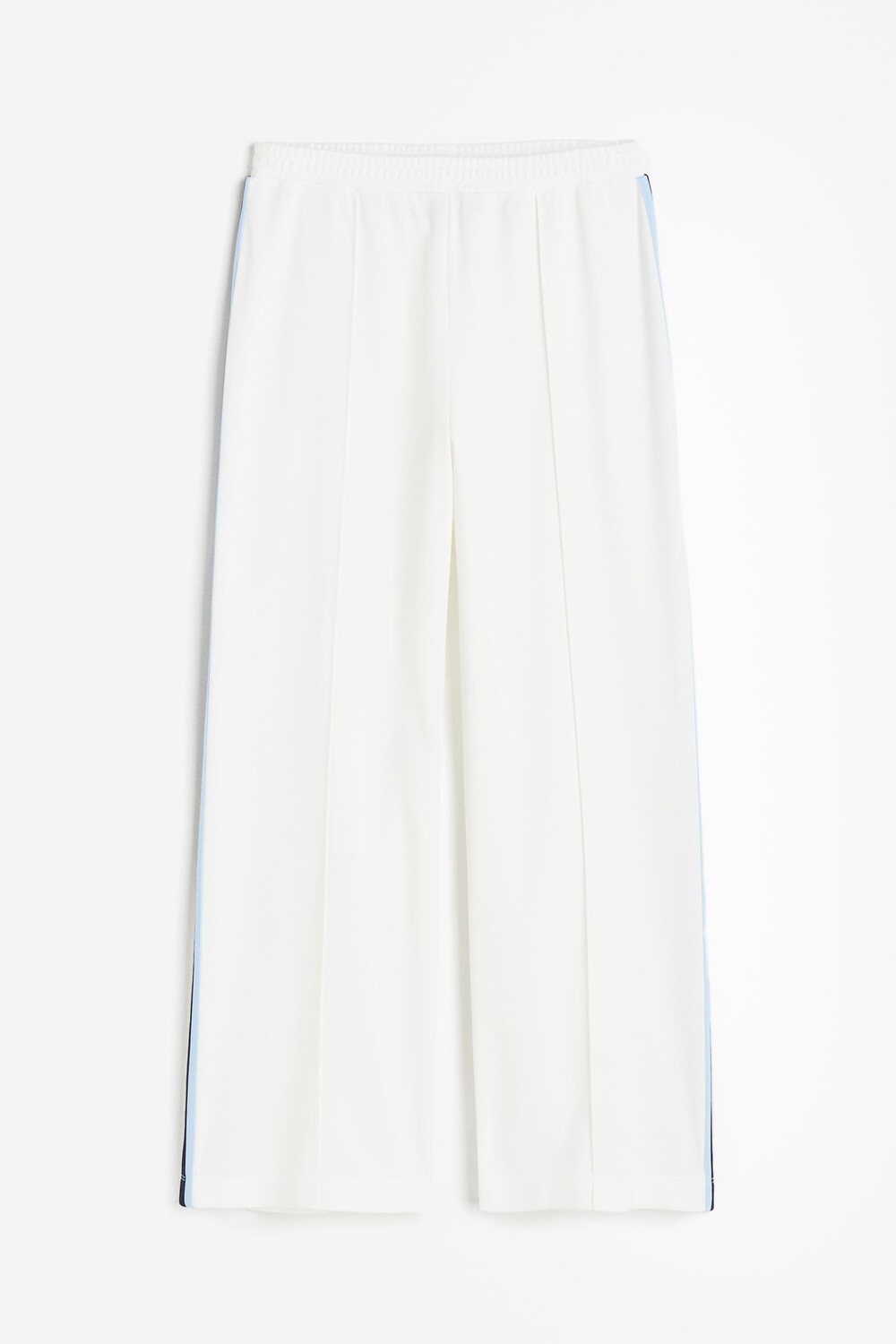 

Брюки H&M Track With Side Stripe, белый/синий