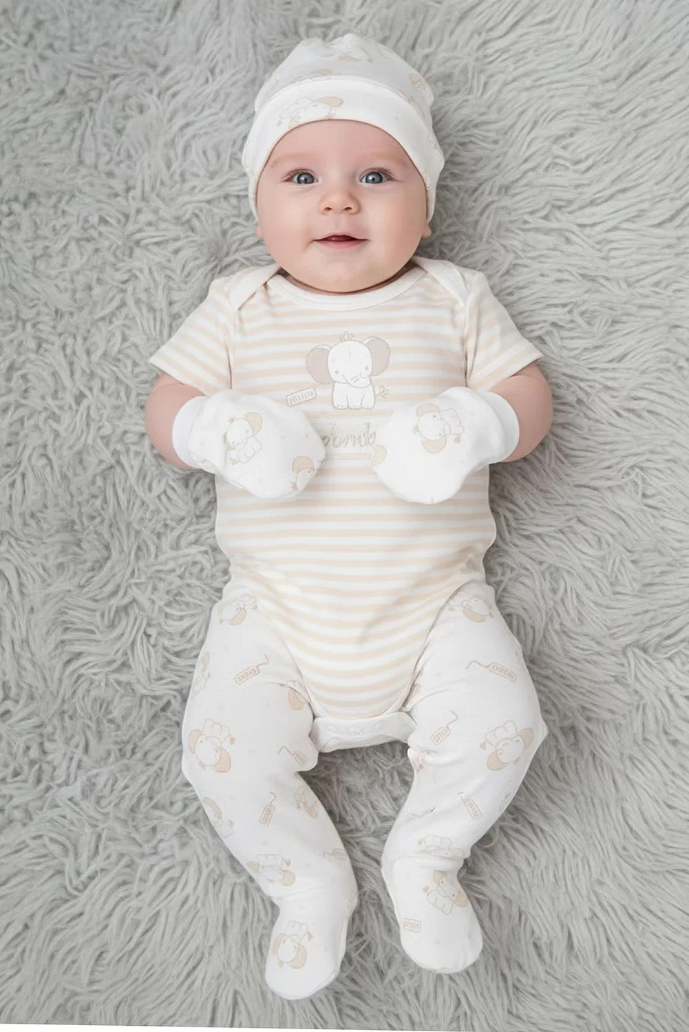 Комплект детский с принтом из 6 предметов Rock-A-Bye Baby Boutique, разноцветный