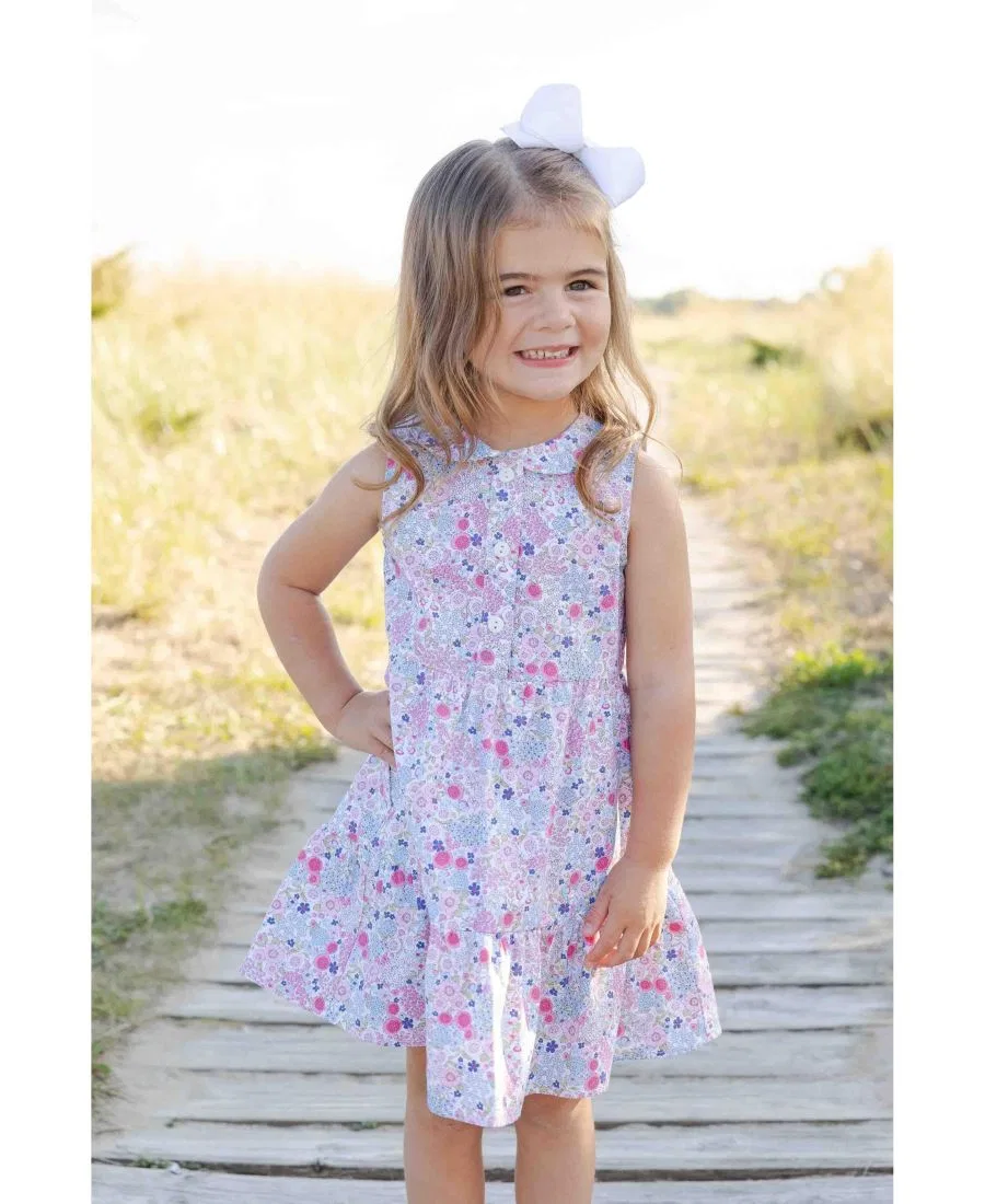 Платье с цветочным принтом Little Girl Floral Print Dress Florence Eiseman — фото 4