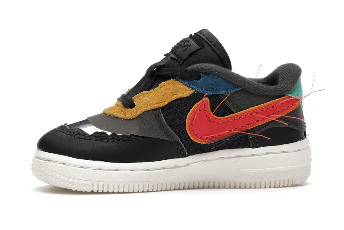 Детские кроссовки Lifestyle Nike Air Force 1 Low, Dark Smoke Grey/Bombay-Solar Flare-Track Red — фото 3