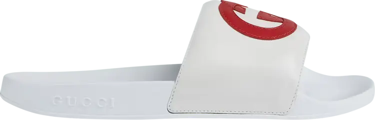 Сандалии Gucci Wmns Slide Interlocking G - White Red, белый