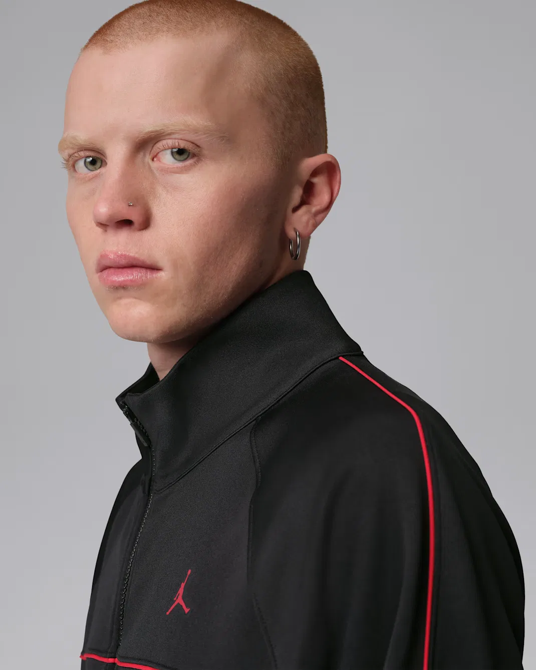 Мужская спортивная куртка Jordan Jumpman, Black/Gym Red/Gym Red — фото 3