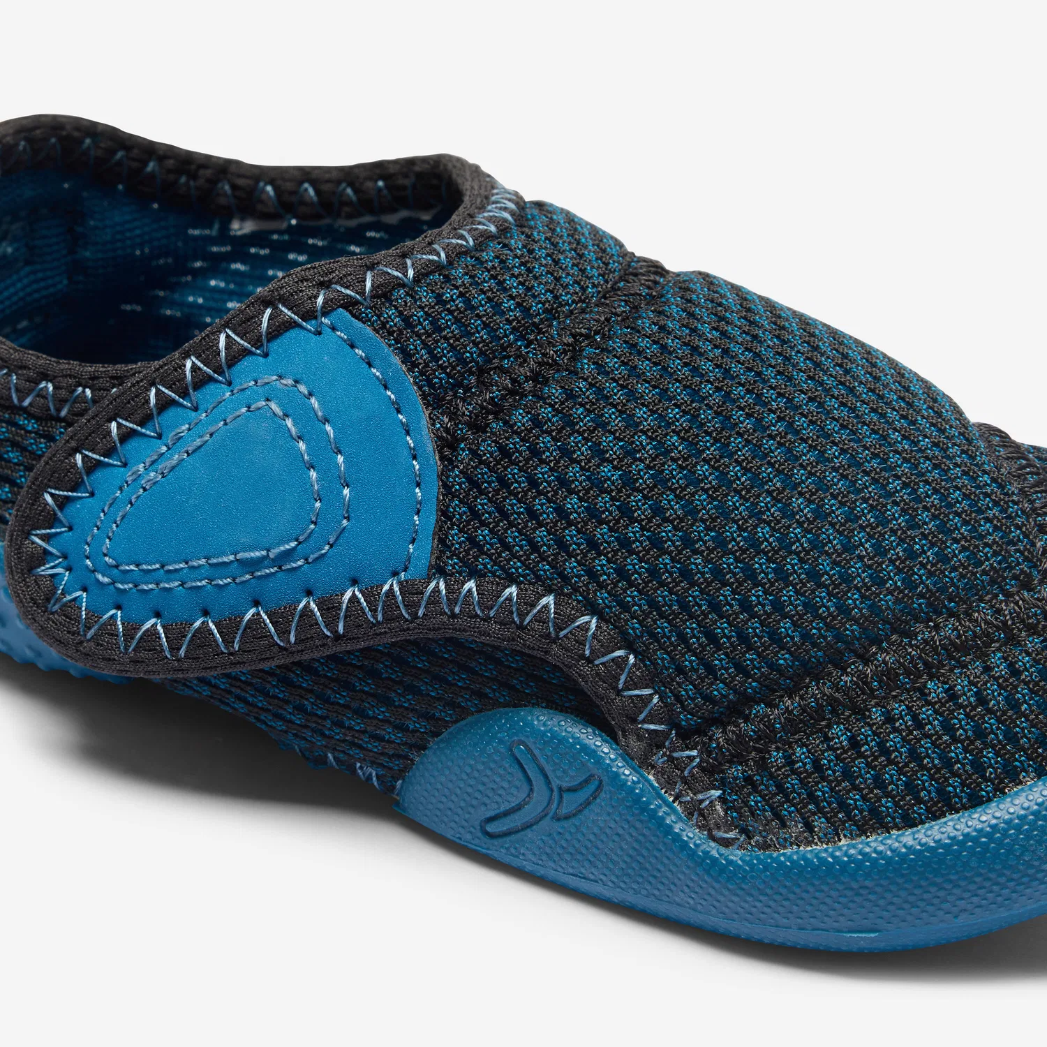 Детские кроссовки без застежки с принтом Decathlon, Berlinerblau Rauchschwarz Pomelofarbenes Orange — фото 3