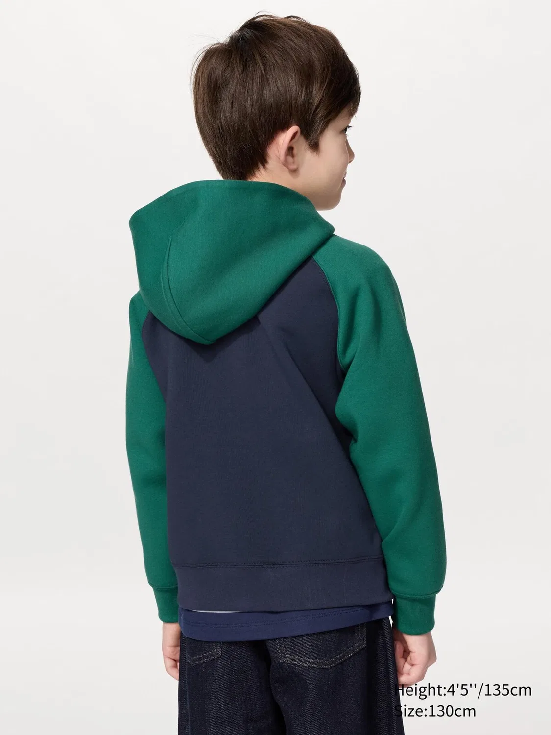 Толстовка детская Uniqlo, с молнией, для быстрой сушки, зеленый — фото 3