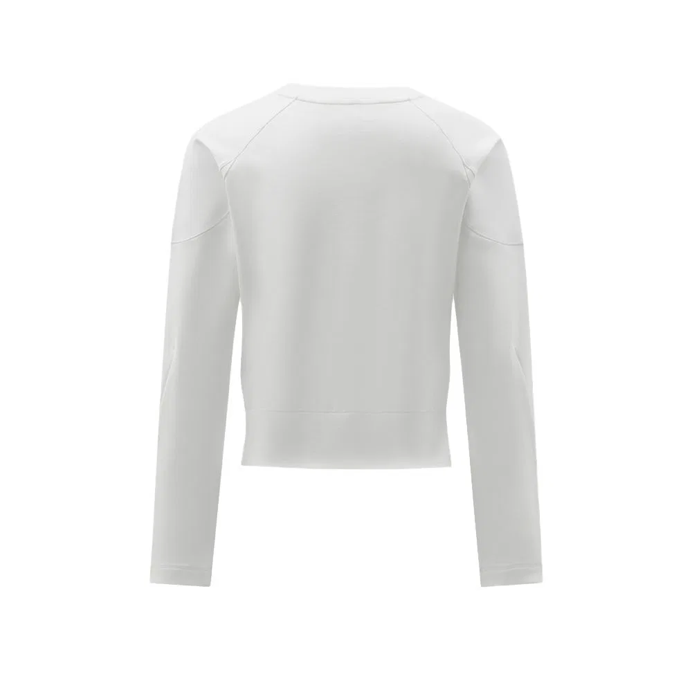 Женский свитшот с круглым вырезом Adidas FOS, White — фото 3