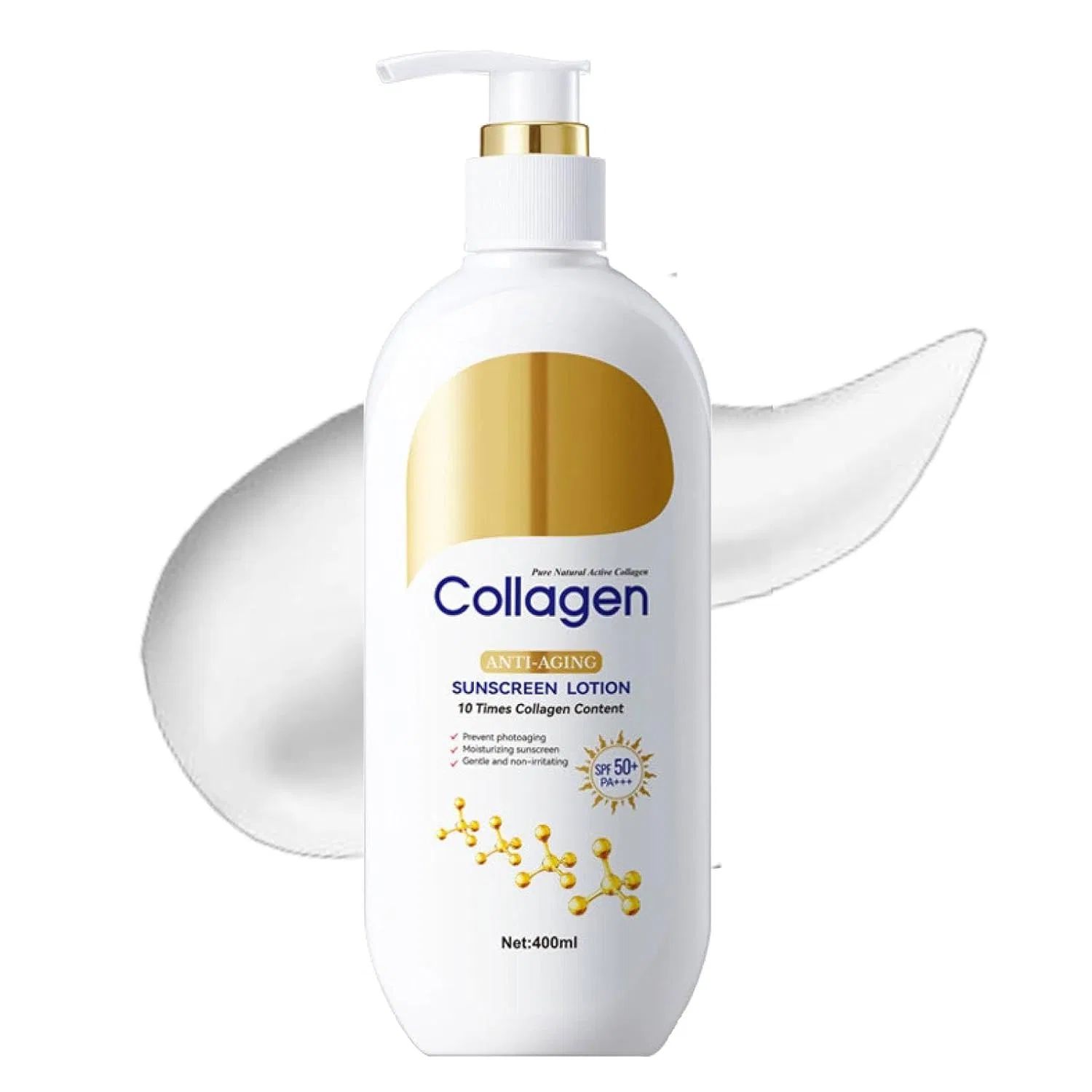 Лосьон для тела с коллагеном и SPF50, Yuxtth, 400 мл