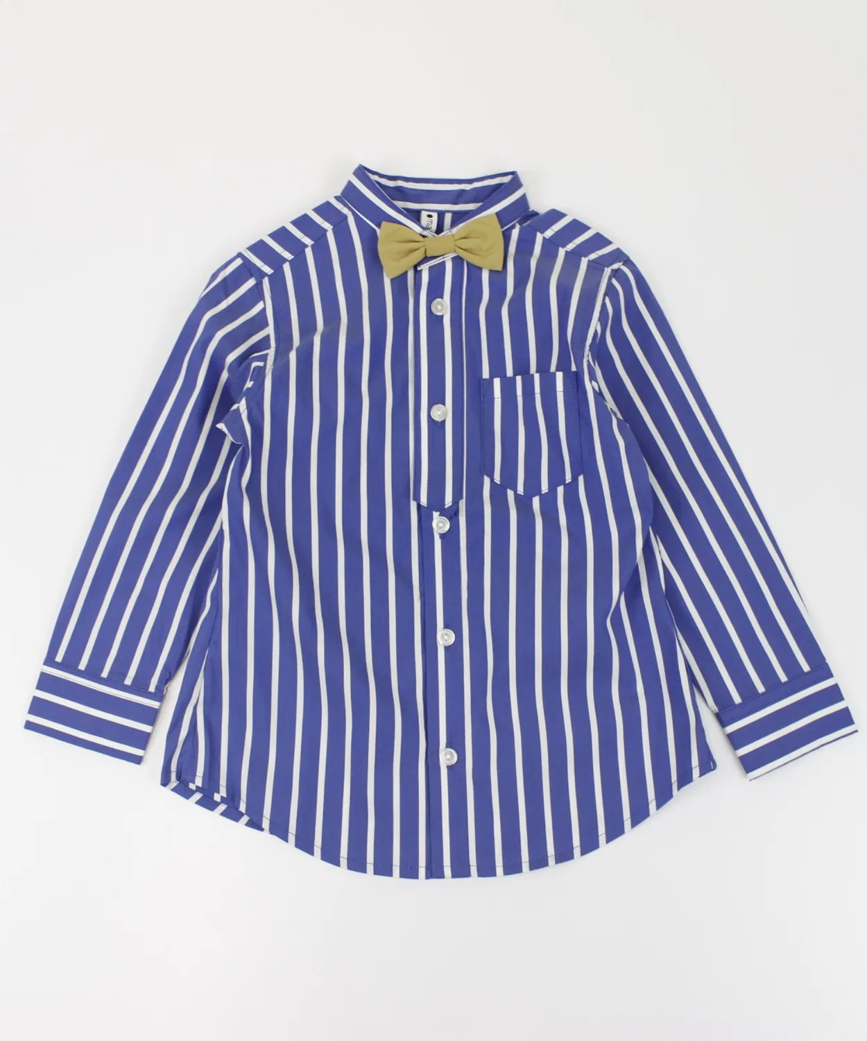Детская рубашка с длинным рукавом с принтом, модель Bold Stripe, maarook, Navy