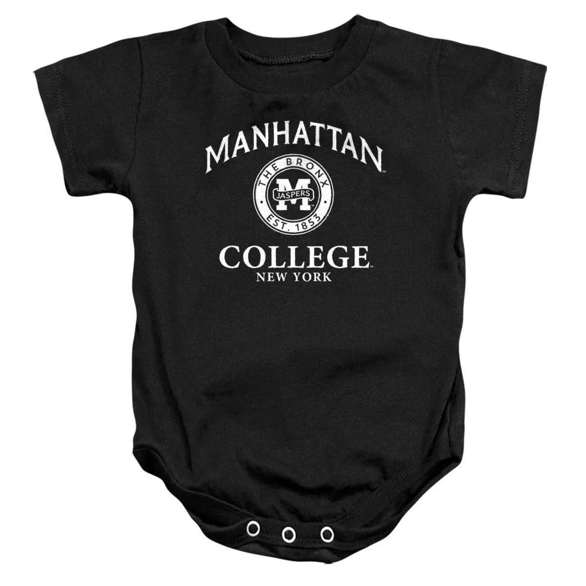 Детский боди-комбинезон с коротким рукавом Manhattan College Circle Logo NCAA, Black