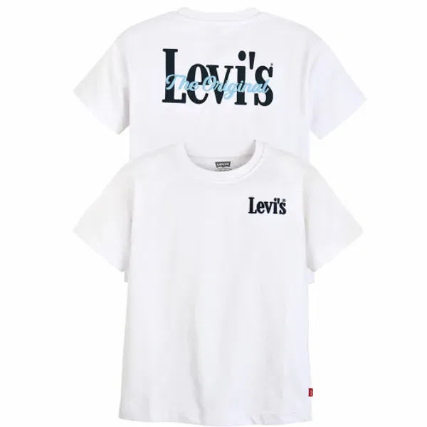 Футболка с 3D-буквами, свободного кроя, Levis Kids, белая