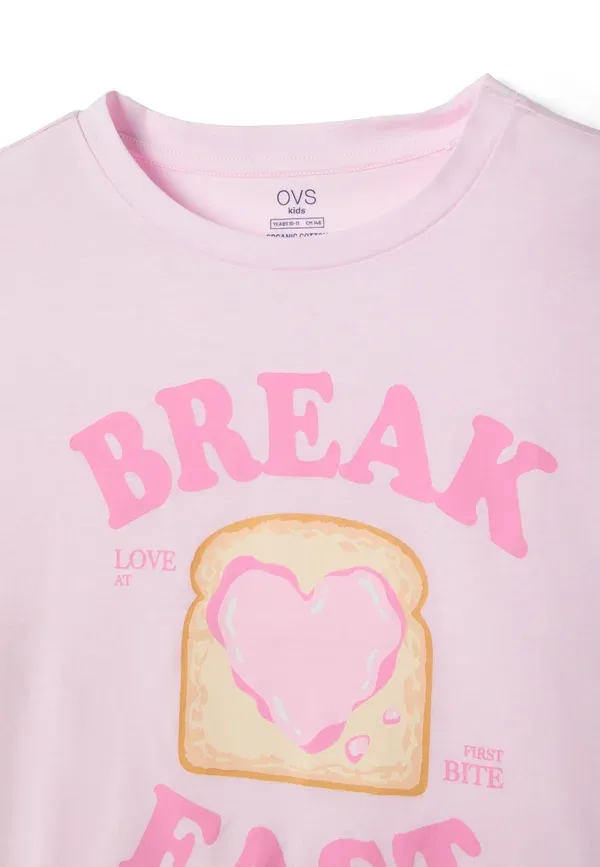 Пижамный комплект с принтом, хлопок, Set, Ovs, light pink, светло-розовый — фото 3