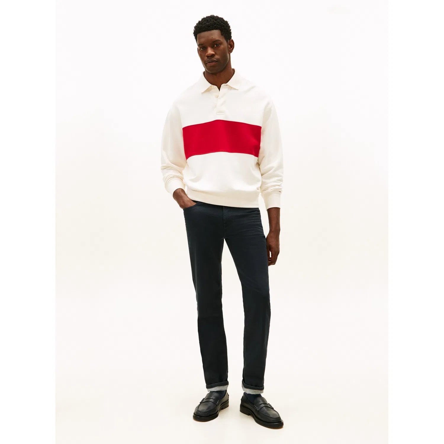 Мужские прямые джинсы Denton Slim Straight Fit Tommy Hilfiger, Black — фото 3