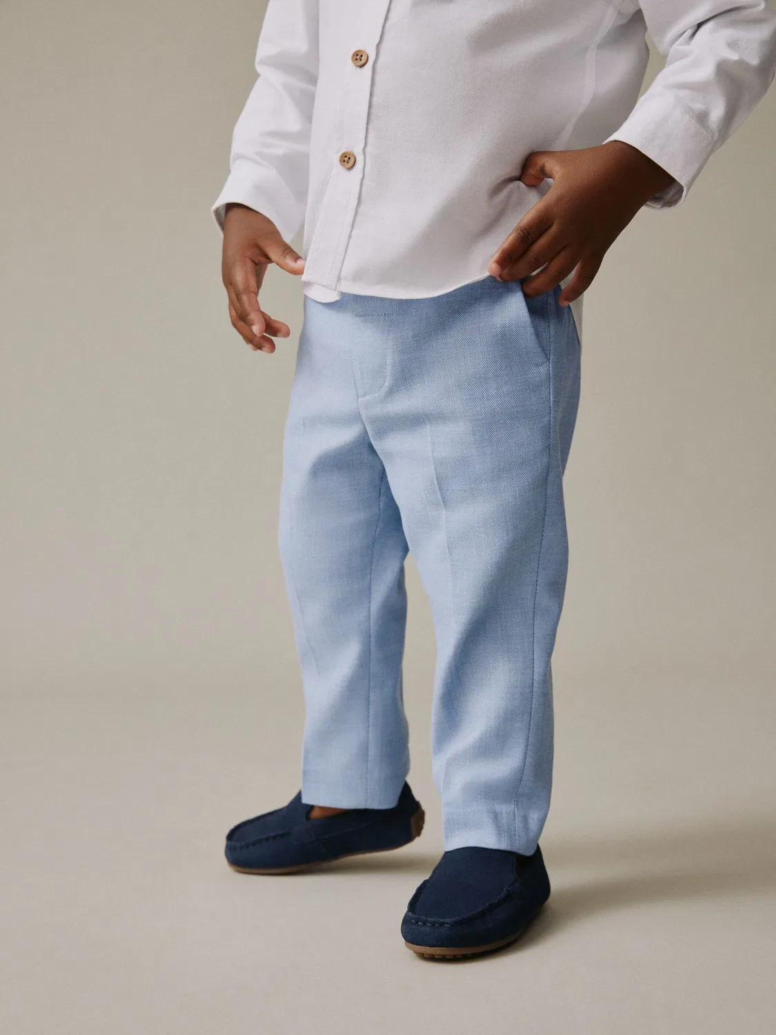 Брюки классические, текстурированная ткань, модель Smart Trousers Next, синий