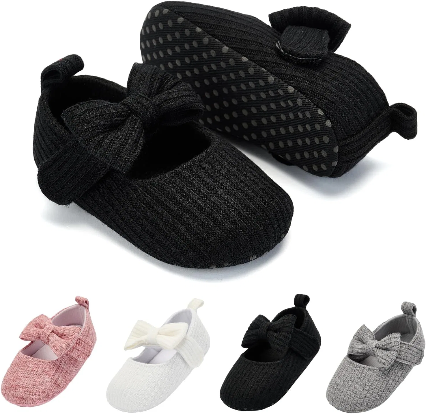 Детские туфли Мэри Джейн с бантом BACSAC, Black