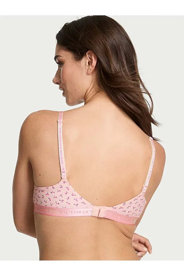 Женский бюстгальтер push-up с проволочкой Cotton Perfect Shape Victoria'S Secret, Pink Floral — фото 2