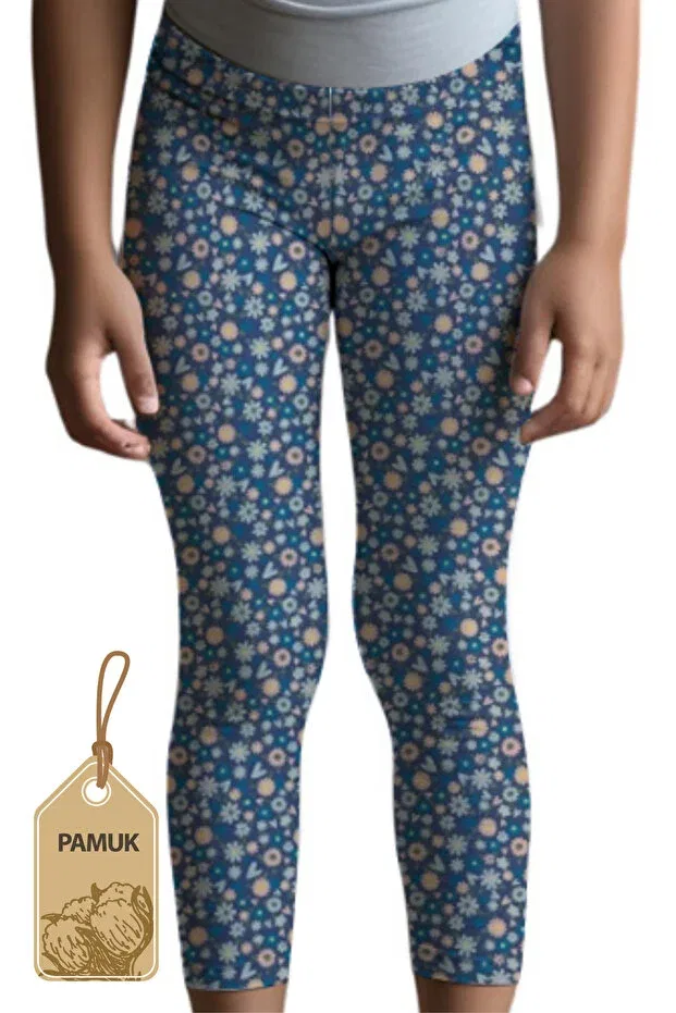 Детские леггинсы для девочек с принтом Mk Mukko Kids, Blue Color — фото 3