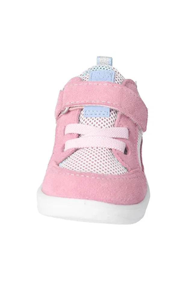 Детские спортивные туфли для девочек на липучке Ricosta, Pink Suede Leather — фото 3