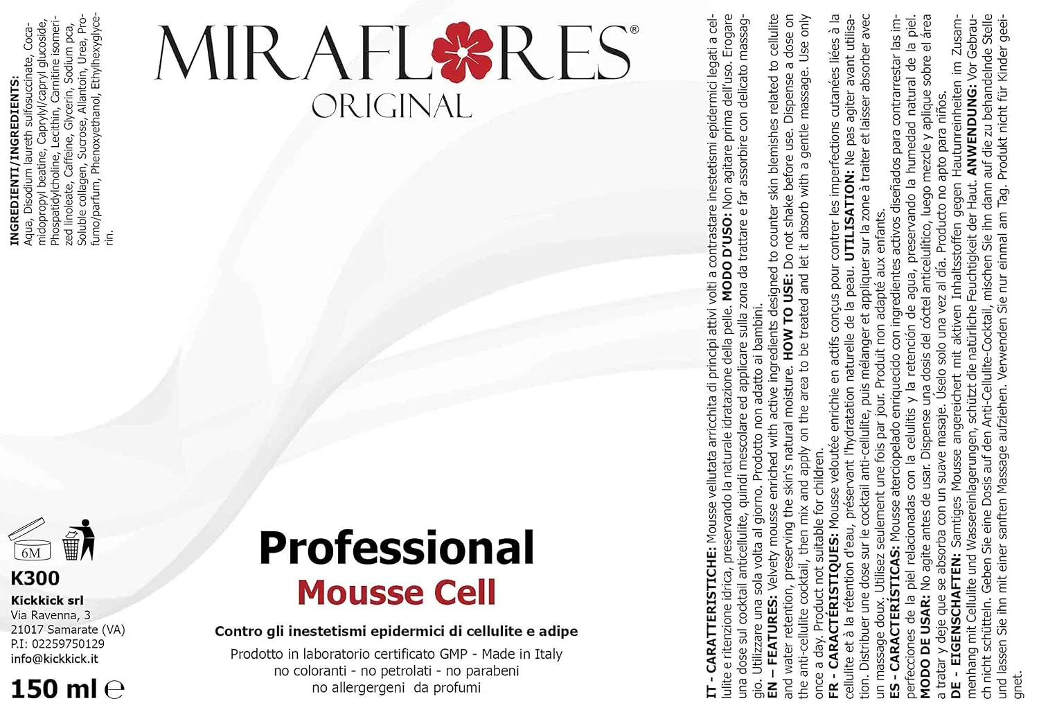 Мусc от целлюлита MIRAFLORES ORIGINAL, 150 мл — фото 2
