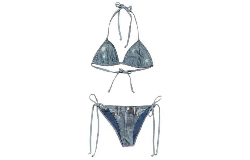 Женское бикини с принтом Acne Studios, Blue
