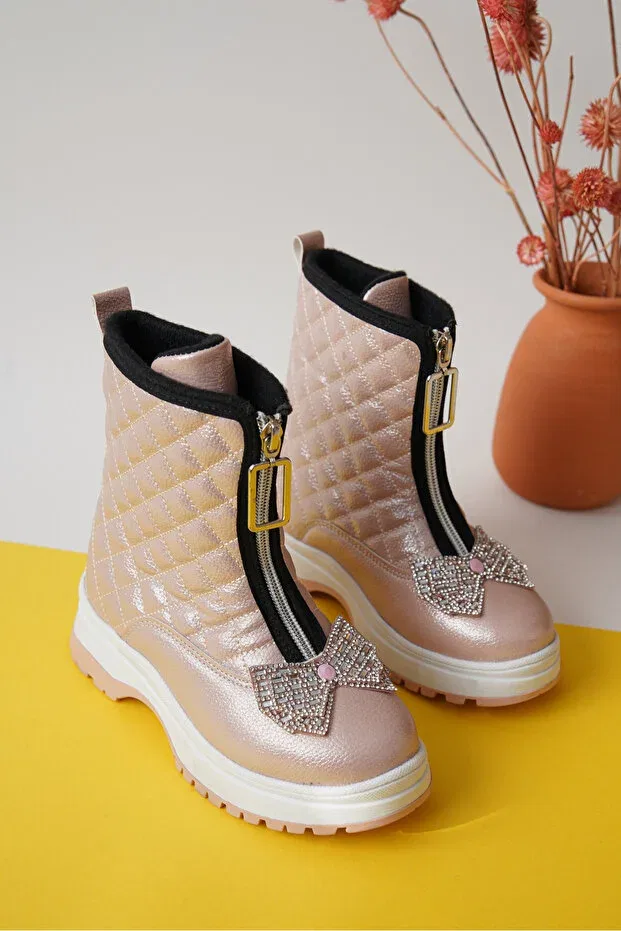 Детские ботинки для девочек ортопедические Guaranteed d083 daily orthopedic girl's cold-proof boots Daxtors, Powder — фото 3