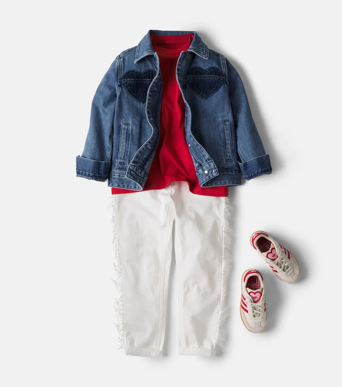 Джинсы с бахромой Stella Mccartney Kids, белый — фото 2