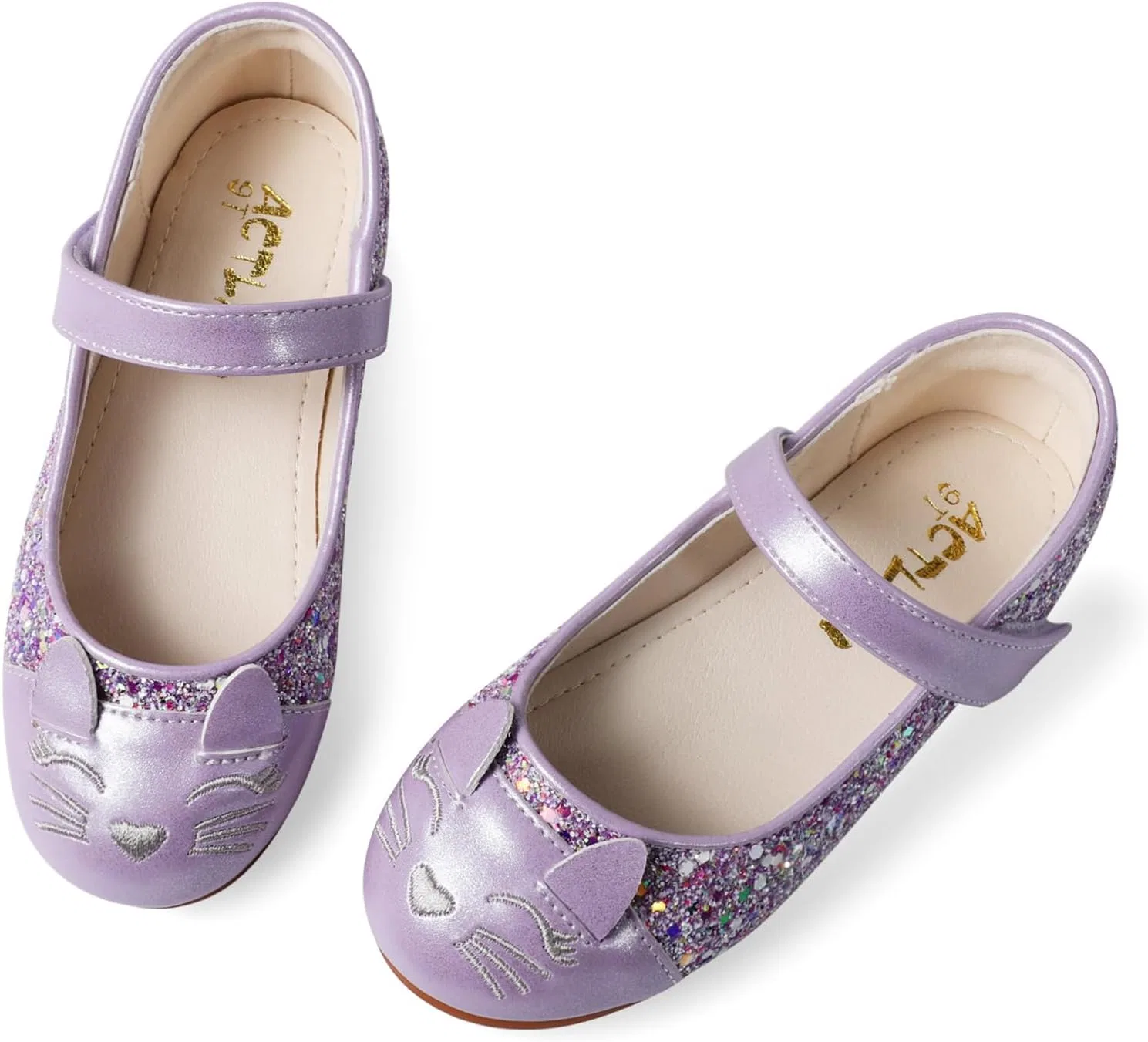 Детские балетки с блестками Funny Cat Glitter Princess Secret Slippers, Glitter Purple