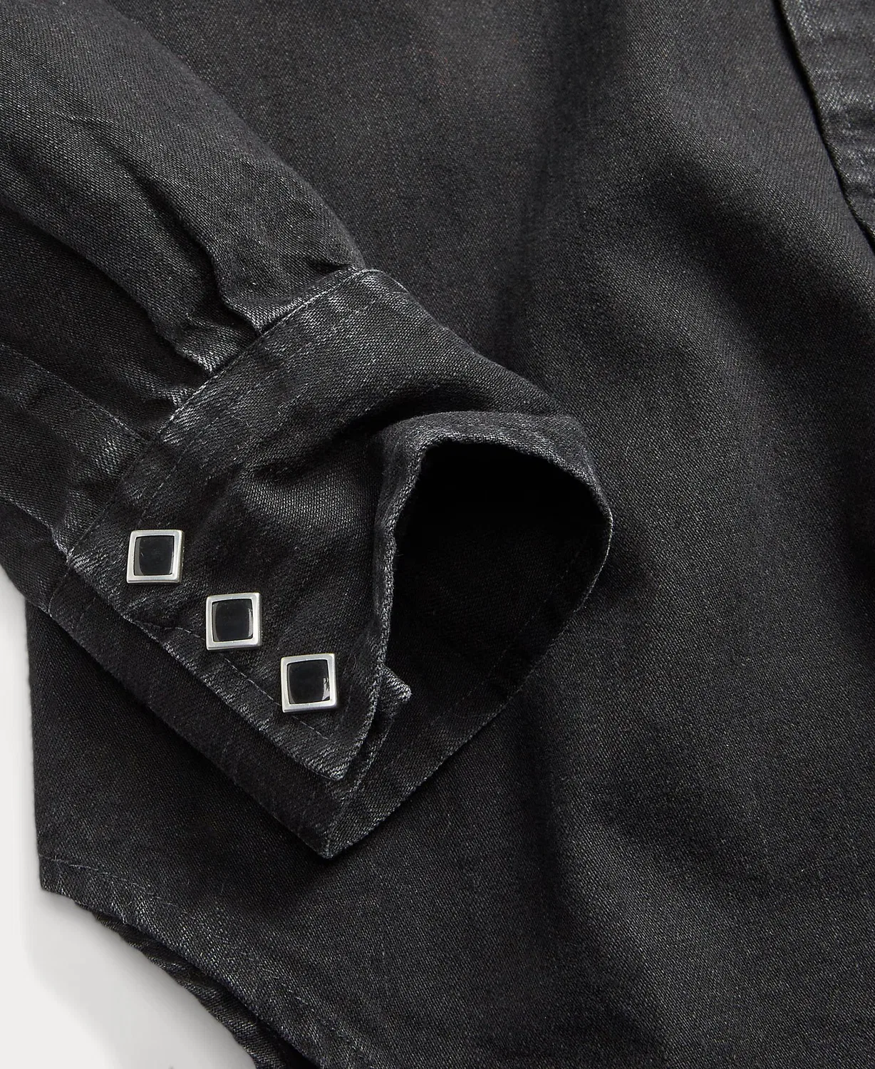 Мужская рубашка, Slim Fit Tela Vaquera Negra, Polo Ralph Lauren, черный — фото 4